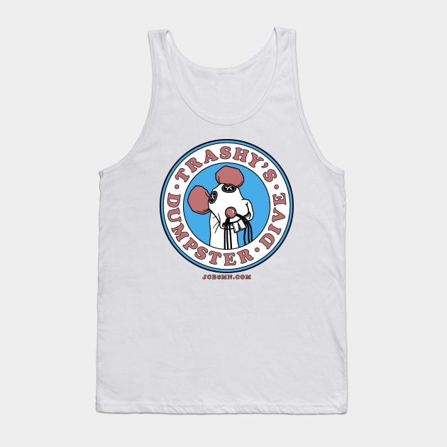 JC B8MN Trashy's Dumpster Dive Logo Tank Top by Jen Bateman